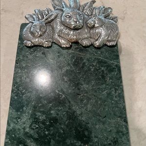 ARTHUR COURT GREEN MARBLE CHEESE BOARD-Vintage